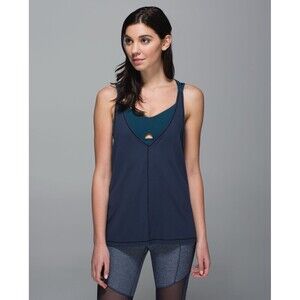 Lululemon The Oneness Tank Bra Blue Green Size 4